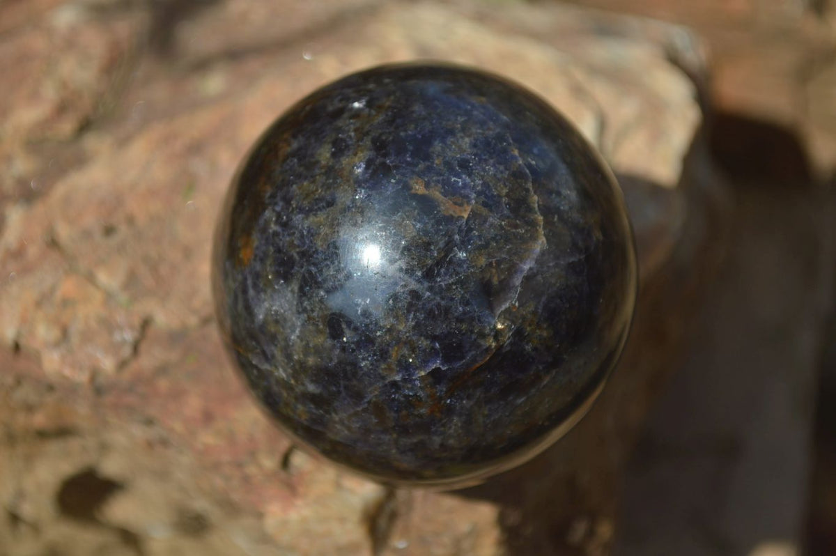 Polished Rare Iolite Spheres x 4 From Ambatofinandrahana, Madagascar - Toprock Gemstones and Minerals 