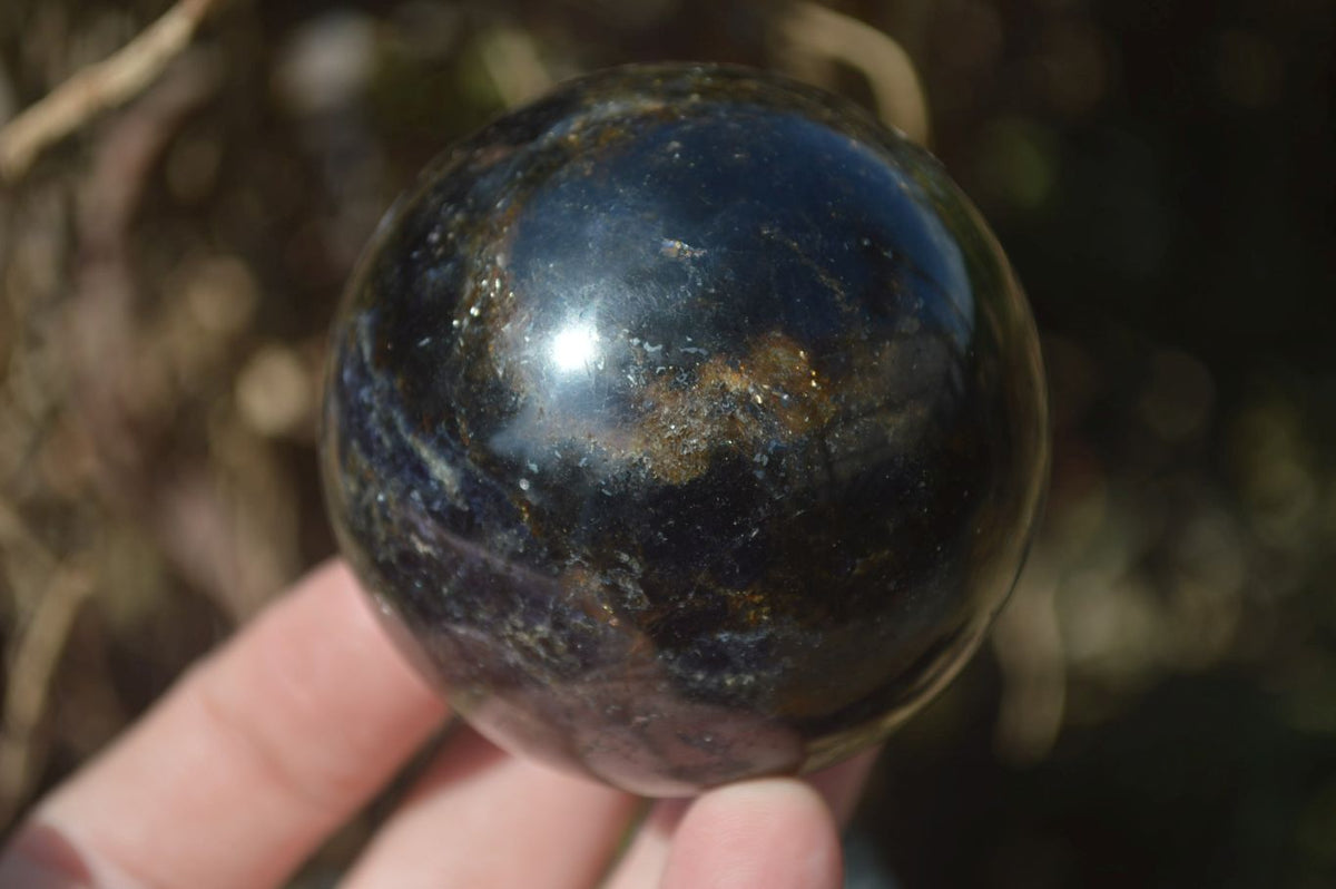 Polished Rare Iolite Spheres x 4 From Ambatofinandrahana, Madagascar - Toprock Gemstones and Minerals 