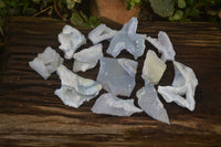 Natural Etched Blue Chalcedony Specimens  x 12 From Malawi - Toprock Gemstones and Minerals 