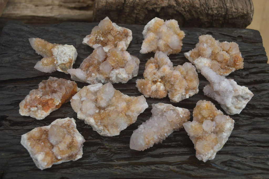 Natural Mixed Spirit Quartz Specimens  x 12 From South Africa - Toprock Gemstones and Minerals 