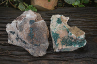 Natural Rare Ball Malachite On Drusy Quartz Dolomite Specimens x 2 From Congo - Toprock Gemstones and Minerals 