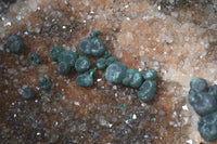 Natural Rare Ball Malachite On Drusy Quartz Dolomite Specimens x 2 From Congo - Toprock Gemstones and Minerals 