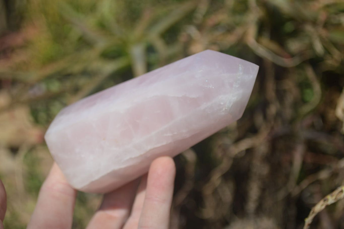 Polished Pink Rose Quartz Points x 4 From Madagascar - Toprock Gemstones and Minerals 