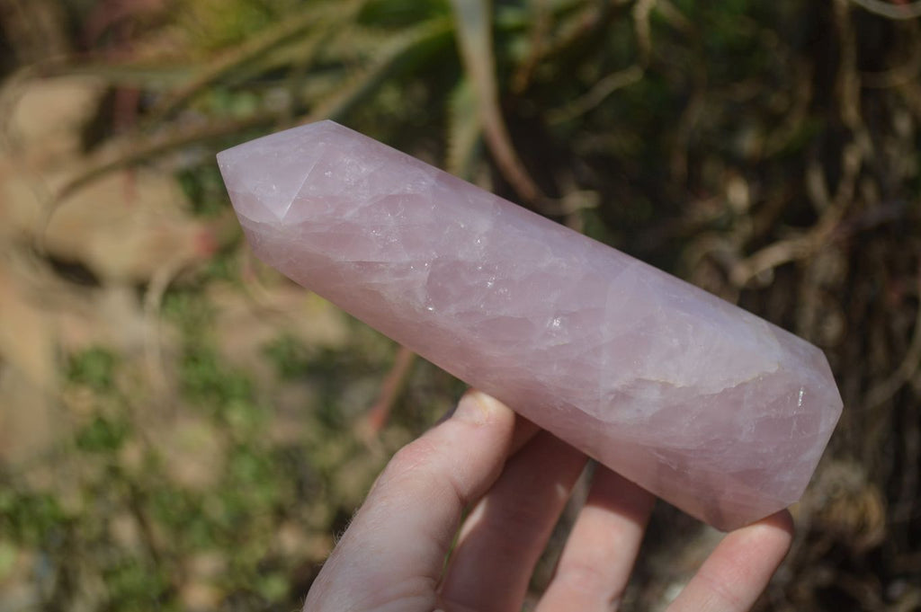 Polished Pink Rose Quartz Points x 4 From Madagascar - Toprock Gemstones and Minerals 