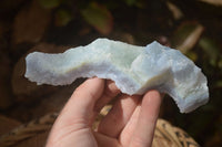 Natural Etched Blue Chalcedony Specimens  x 12 From Malawi - Toprock Gemstones and Minerals 