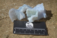 Natural Etched Blue Chalcedony Specimens  x 12 From Malawi - Toprock Gemstones and Minerals 