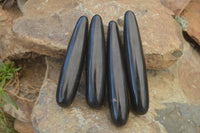 Polished Black Basalt Items  x 7 From Madagascar