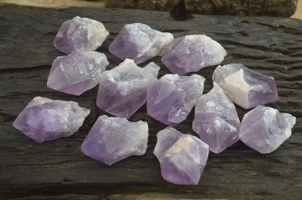 Polished Jacaranda Amethyst Crystals x 12 From Zambia - Toprock Gemstones and Minerals 