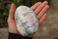 Polished Dendritic White Opal Standing Free Forms  x 4 From Madagascar - Toprock Gemstones and Minerals 