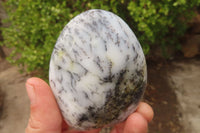 Polished Dendritic White Opal Standing Free Forms  x 4 From Madagascar - Toprock Gemstones and Minerals 