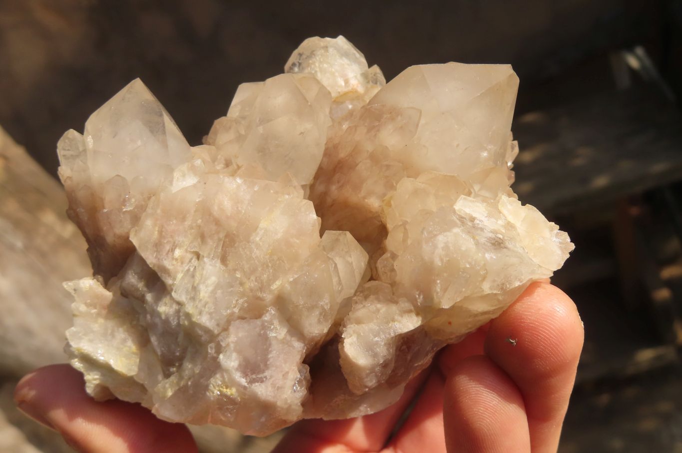 Natural Cascading Smokey Quartz Clusters  x 2 From Congo - Toprock Gemstones and Minerals 
