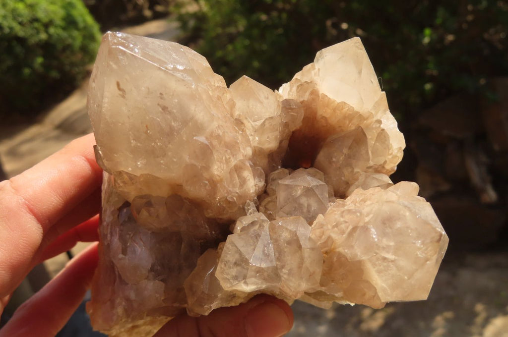 Natural Cascading Smokey Quartz Clusters  x 2 From Congo - Toprock Gemstones and Minerals 
