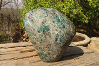 Polished Rare Emerald Mica In Matrix Standing Free Forms x 1 From Mutoko, Zimbabwe - Toprock Gemstones and Minerals 