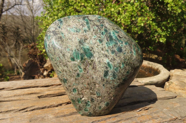 Polished Rare Emerald Mica In Matrix Standing Free Forms x 1 From Mutoko, Zimbabwe - Toprock Gemstones and Minerals 