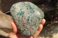 Polished Rare Emerald Mica In Matrix Standing Free Forms x 1 From Mutoko, Zimbabwe - Toprock Gemstones and Minerals 