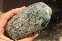 Polished Rare Emerald Mica In Matrix Standing Free Forms x 1 From Mutoko, Zimbabwe - Toprock Gemstones and Minerals 