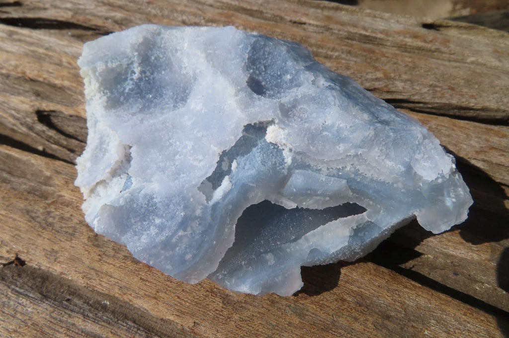 Natural Etched Blue Chalcedony Specimens x 6 From Nsanje, Malawi - Toprock Gemstones and Minerals 