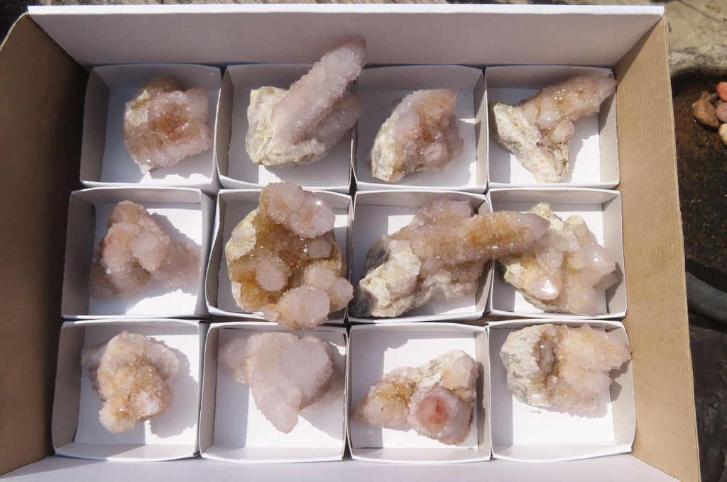 Natural Ametrine Spirit Quartz Clusters x 12 From Boekenhouthoek, South Africa - Toprock Gemstones and Minerals 