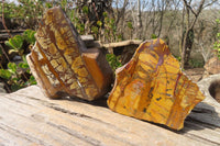 Polished One Side Nguni Jasper Specimens x 2 From Prieska, South Africa - Toprock Gemstones and Minerals 