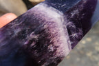 Polished Chevron Amethyst Points x 2 From Zambia - Toprock Gemstones and Minerals 