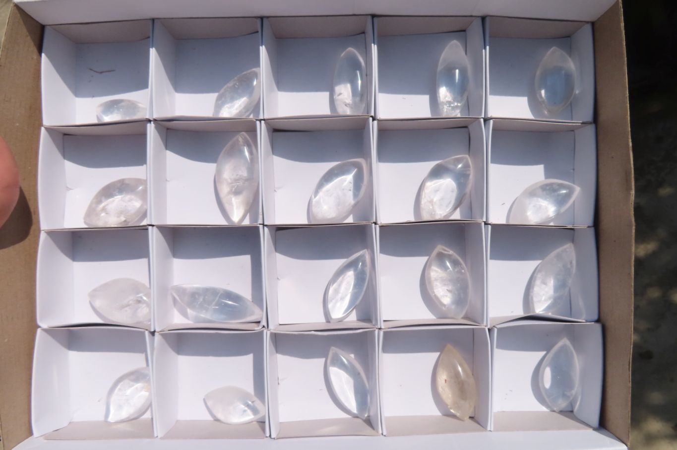 Polished Clear Quartz "Angel Tears" pendant pieces x 20 From Madagascar - Toprock Gemstones and Minerals 