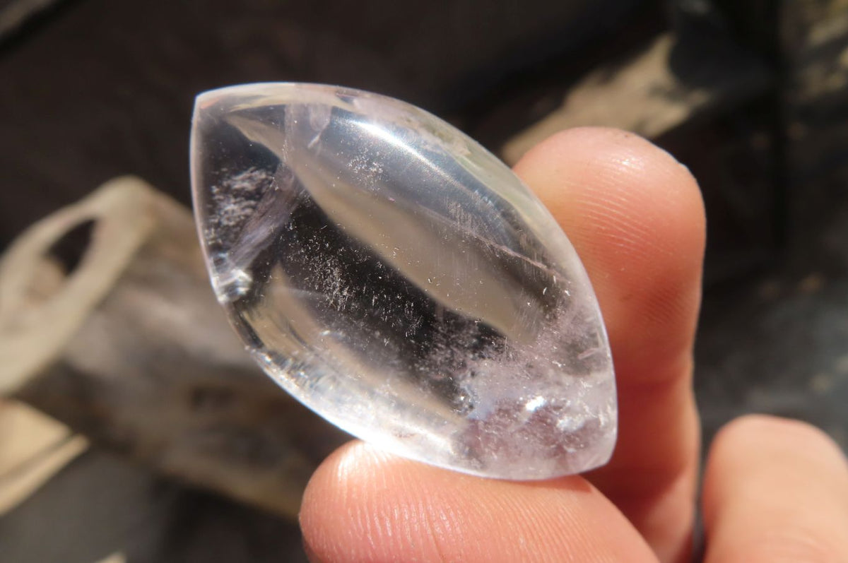 Polished Clear Quartz "Angel Tears" pendant pieces x 20 From Madagascar - Toprock Gemstones and Minerals 