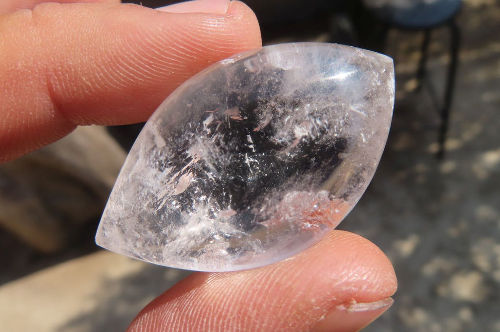 Polished Clear Quartz "Angel Tears" pendant pieces x 20 From Madagascar - Toprock Gemstones and Minerals 