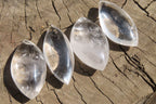 Polished Clear Quartz "Angel Tears" pendant pieces x 20 From Madagascar - Toprock Gemstones and Minerals 