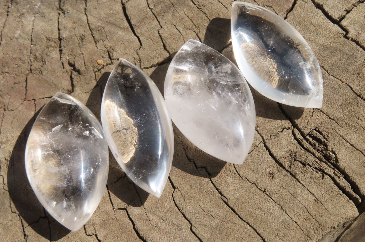 Polished Clear Quartz "Angel Tears" pendant pieces x 20 From Madagascar - Toprock Gemstones and Minerals 
