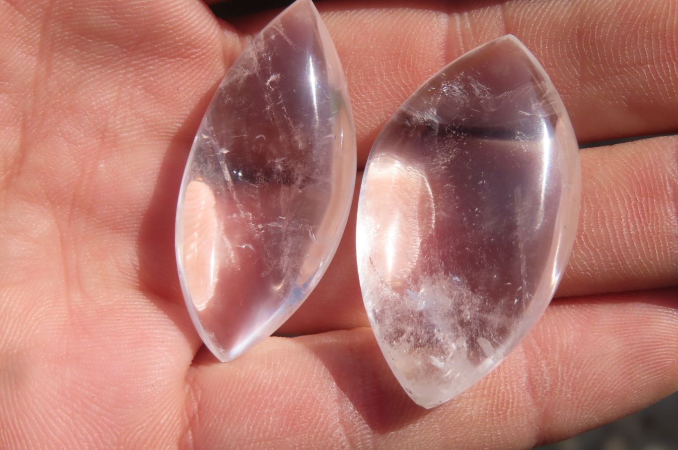 Polished Clear Quartz "Angel Tears" pendant pieces x 20 From Madagascar - Toprock Gemstones and Minerals 
