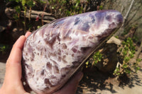 Polished Chevron Amethyst Standing Free Form x 1 From Madagascar - Toprock Gemstones and Minerals 