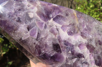 Polished Chevron Amethyst Standing Free Form x 1 From Madagascar - Toprock Gemstones and Minerals 