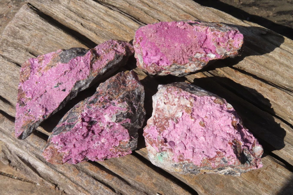 Natural Salrose Cobaltion Dolomite Specimens x 4 From Kakanda, Congo - Toprock Gemstones and Minerals 