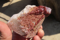 Natural Red Hematoid Phantom Quartz Cluster x 5 From Karoi, Zimbabwe - Toprock Gemstones and Minerals 