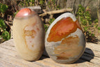 Polished Polychrome Jasper Standing Free Forms x 3 From Mahajanga, Madagascar - Toprock Gemstones and Minerals 