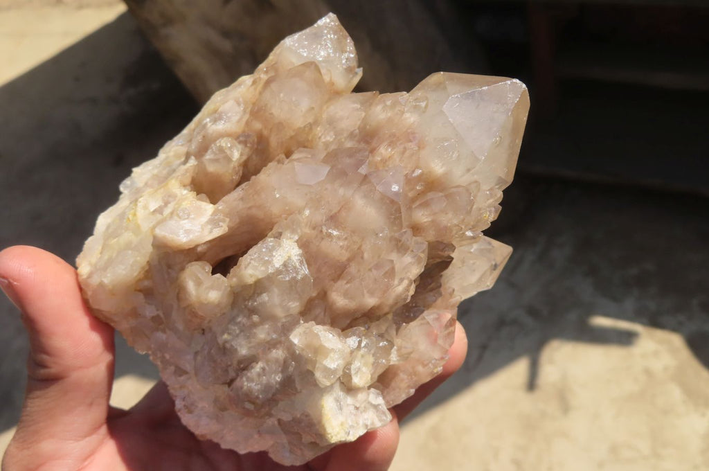 Natural Smokey Quartz Clusters x 2 From Luena, Congo - Toprock Gemstones and Minerals 