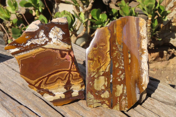 Polished One Side Nguni Jasper Specimens x 2 From Northern Cape, South Africa - Toprock Gemstones and Minerals 