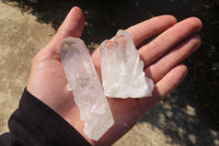 Natural Single Clear Quartz Crystals x 35 From Mpika, Zambia