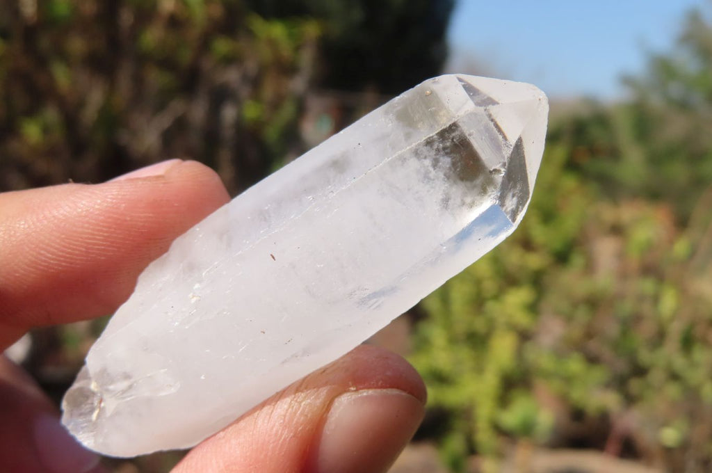 Natural Single Clear Quartz Crystals x 35 From Mpika, Zambia - Toprock Gemstones and Minerals 