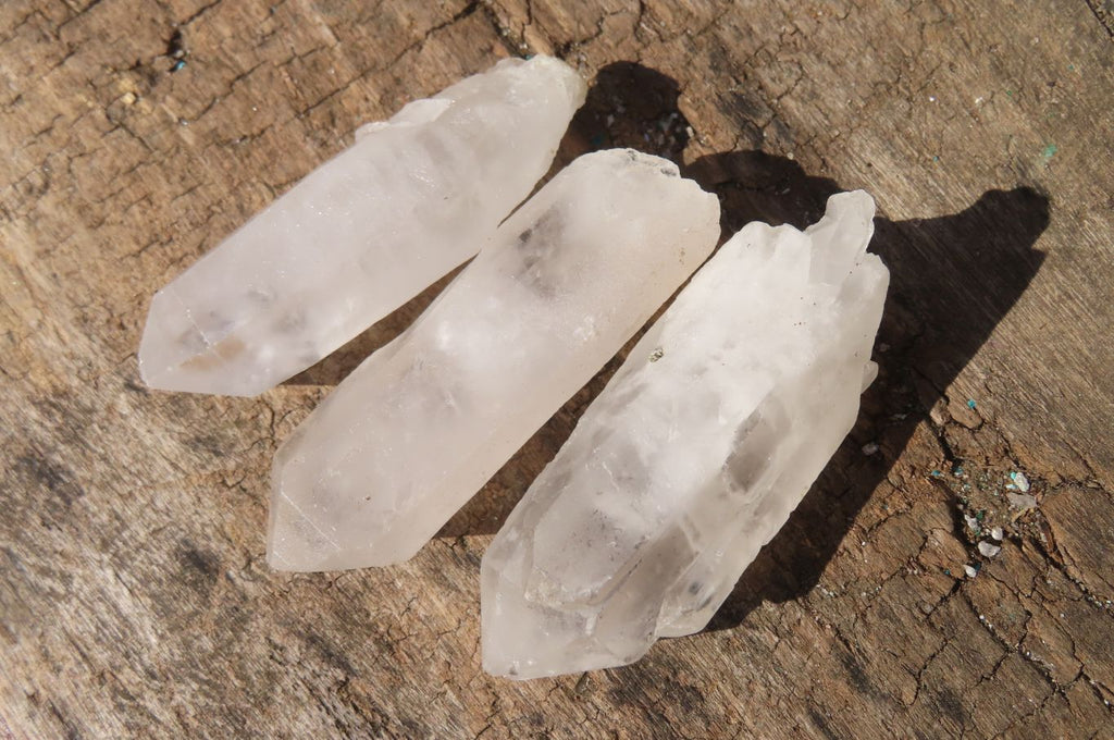 Natural Single Clear Quartz Crystals x 35 From Mpika, Zambia - Toprock Gemstones and Minerals 