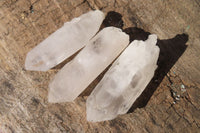Natural Single Clear Quartz Crystals x 35 From Mpika, Zambia