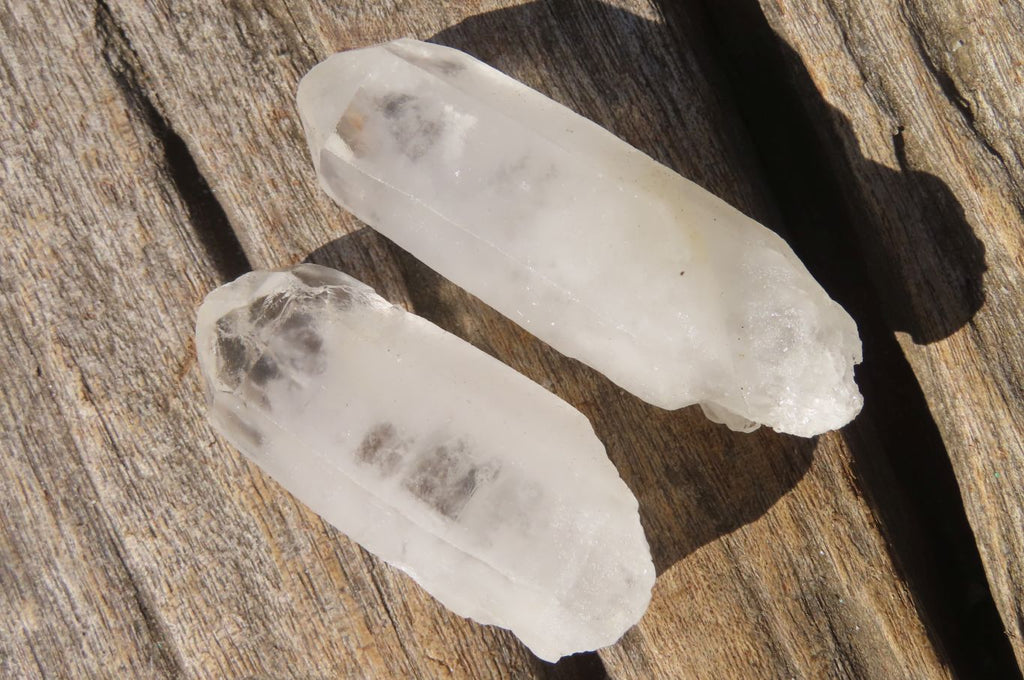 Natural Single Clear Quartz Crystals x 35 From Mpika, Zambia - Toprock Gemstones and Minerals 