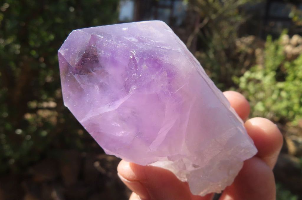 Polished Single Jacaranda Amethyst Crystals x 6 From Mumbwe, Zambia - Toprock Gemstones and Minerals 