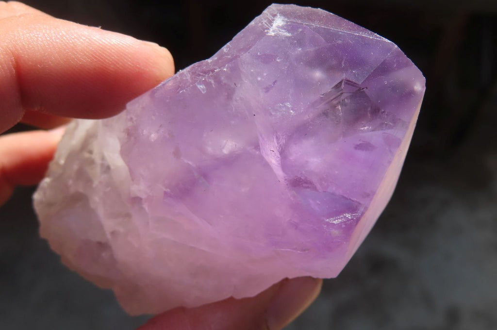 Polished Single Jacaranda Amethyst Crystals x 6 From Mumbwe, Zambia - Toprock Gemstones and Minerals 