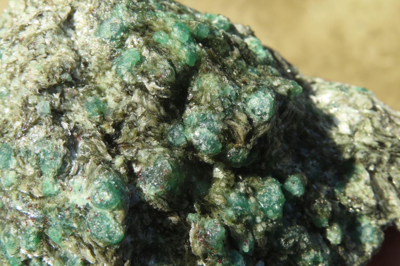Natural Rare Emerald Mica In Matrix Cobbed Specimens x 3 From Mutoko, Zimbabwe - Toprock Gemstones and Minerals 