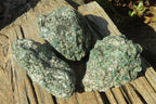 Natural Rare Emerald Mica In Matrix Cobbed Specimens x 3 From Mutoko, Zimbabwe - Toprock Gemstones and Minerals 