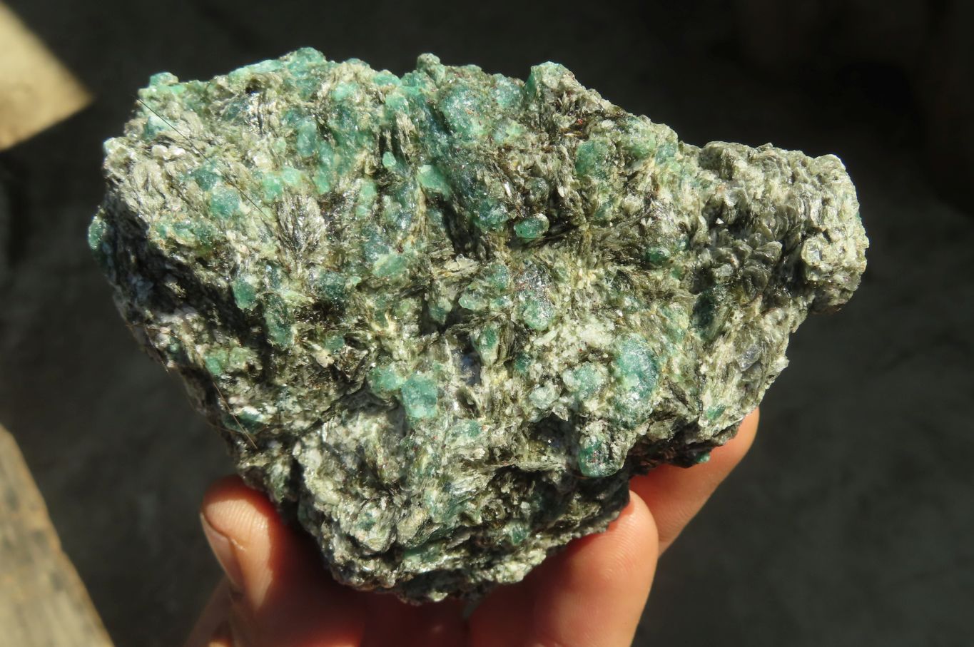 Natural Rare Emerald Mica In Matrix Cobbed Specimens x 3 From Mutoko, Zimbabwe - Toprock Gemstones and Minerals 