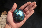 Polished Labradorite Galets / Palm Stones x 12 From Tulear, Madagascar - Toprock Gemstones and Minerals 