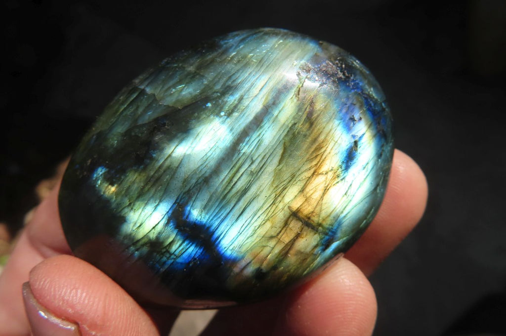 Polished Labradorite Galets / Palm Stones x 12 From Tulear, Madagascar - Toprock Gemstones and Minerals 