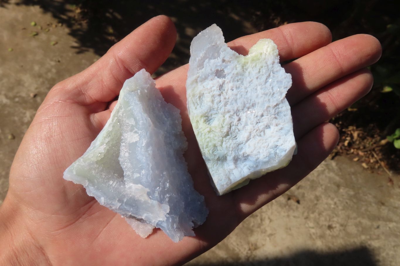 Natural Etched Blue Chalcedony Specimens x 24 From Nsanje, Malawi - Toprock Gemstones and Minerals 